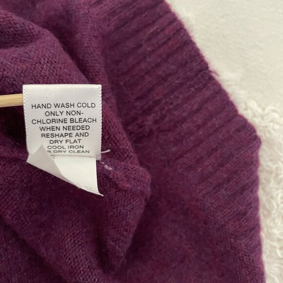 Banana Republic Sweater Dress 100% Cashmere Short Sleeve Mini Plum Size M - Picture 9 of 9